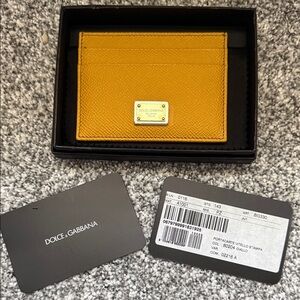 Dolce & Gabbana Mustard Card Holder